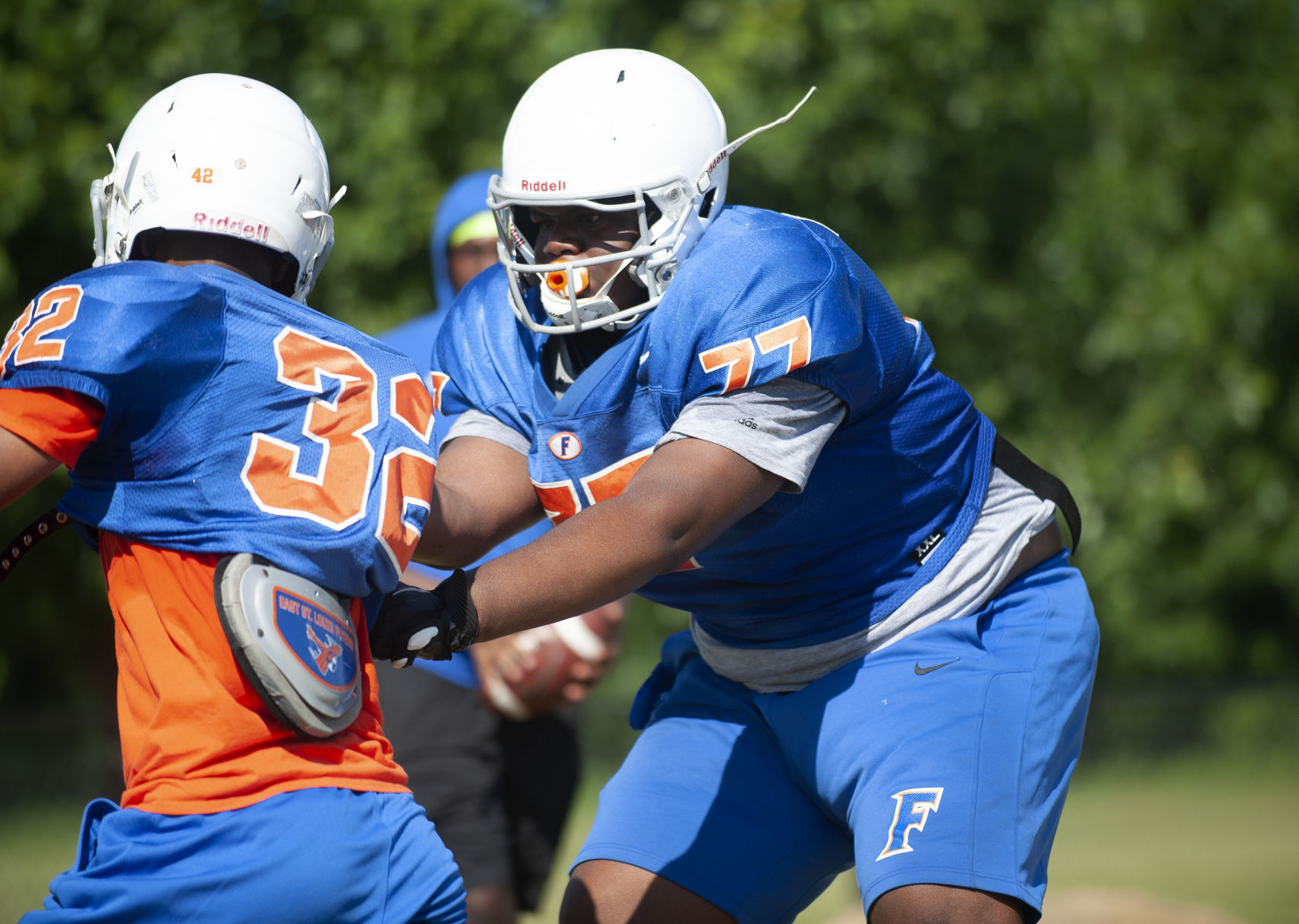 East St. Louis football practice